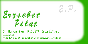 erzsebet pilat business card